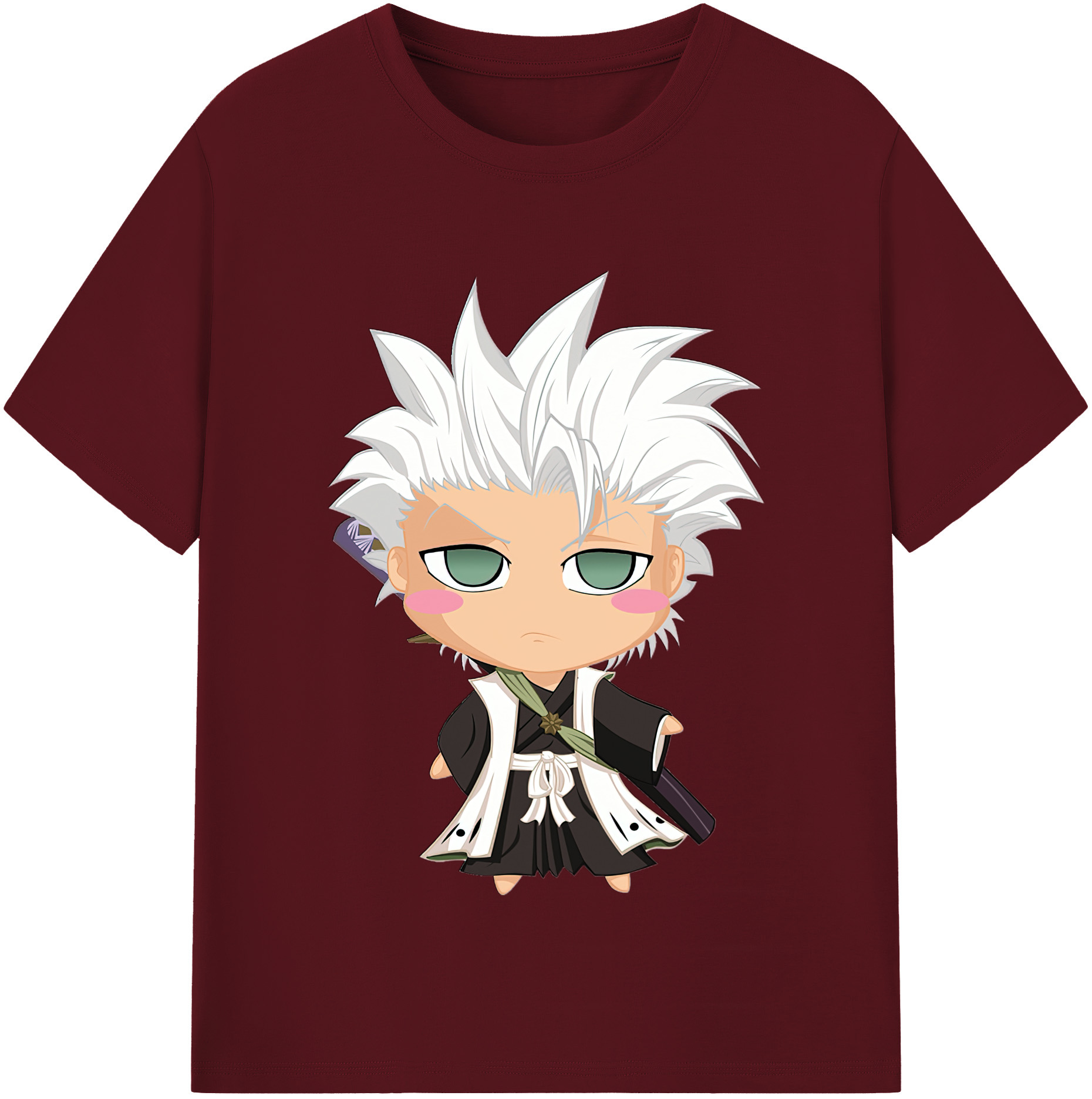 （画像用） ブリーチ 日番谷冬獅郎（ひつがや とうしろう） BLEACH Hitsugaya Toushirou 綿100％半袖Tシャツ（フロントプリント）